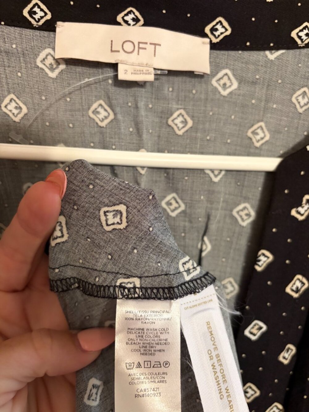 Loft Patterned Button-up Dress - Picture 6 of 6